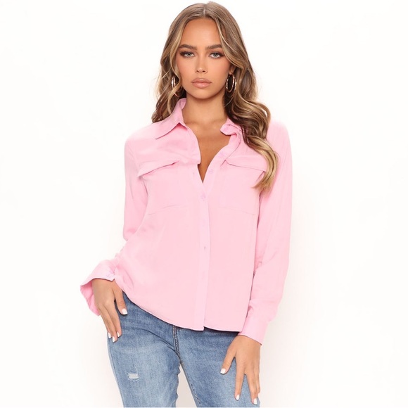 Pink Button Down Shirt - Picture 1 of 3